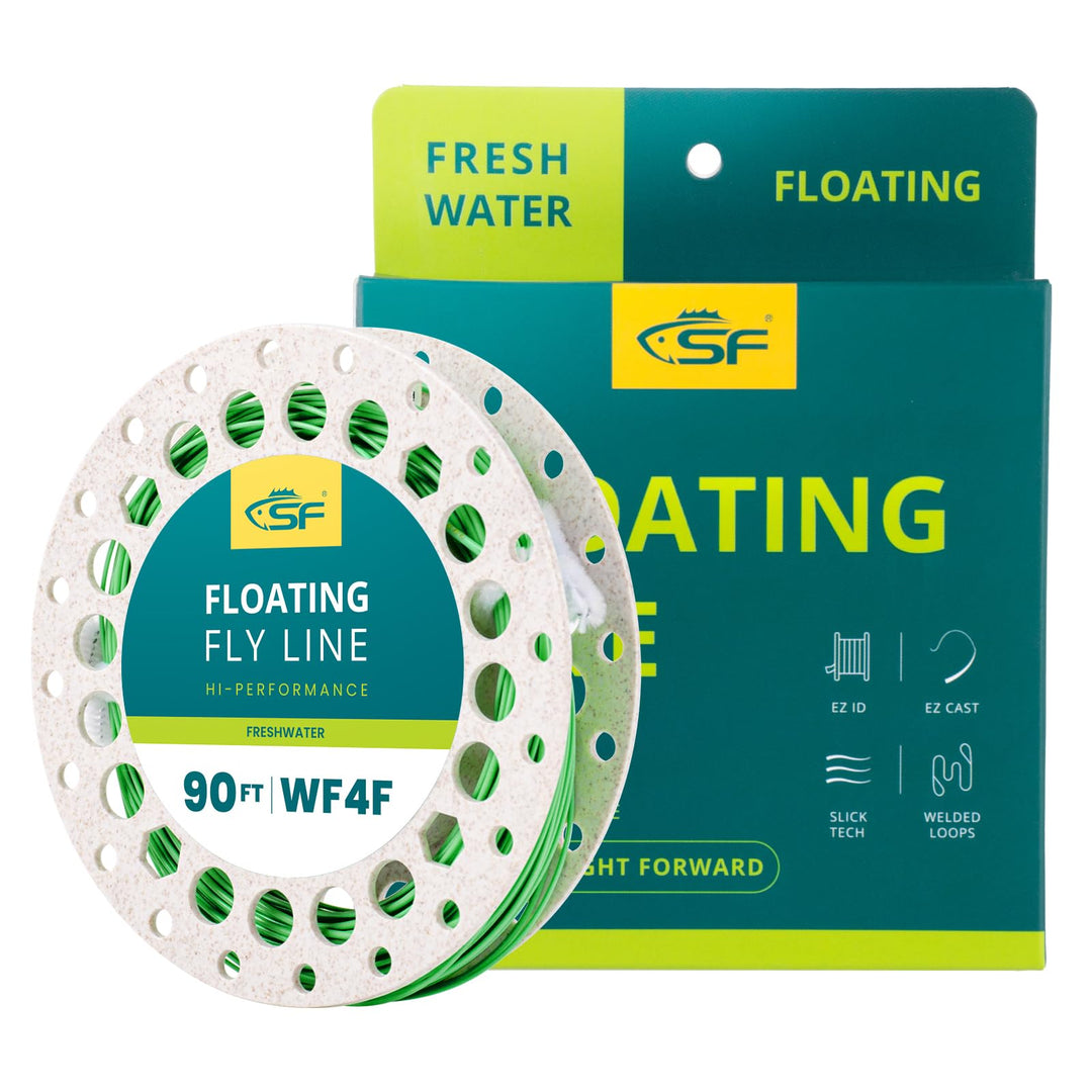 SF Fliegenfischschnur mit Zwei geschweissten Schlaufen, schwimmendes Gewicht, Forellenfliegenschnur,