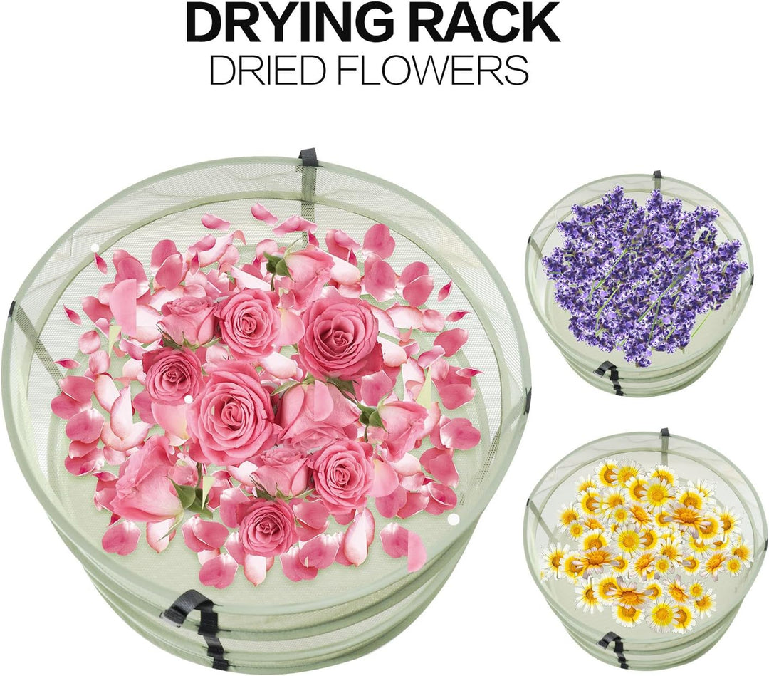 iPower Zusammenklappbares, atmungsaktives Netz-Kräuter-Abtropfgestell für Knospen und Hydrokulturpfl