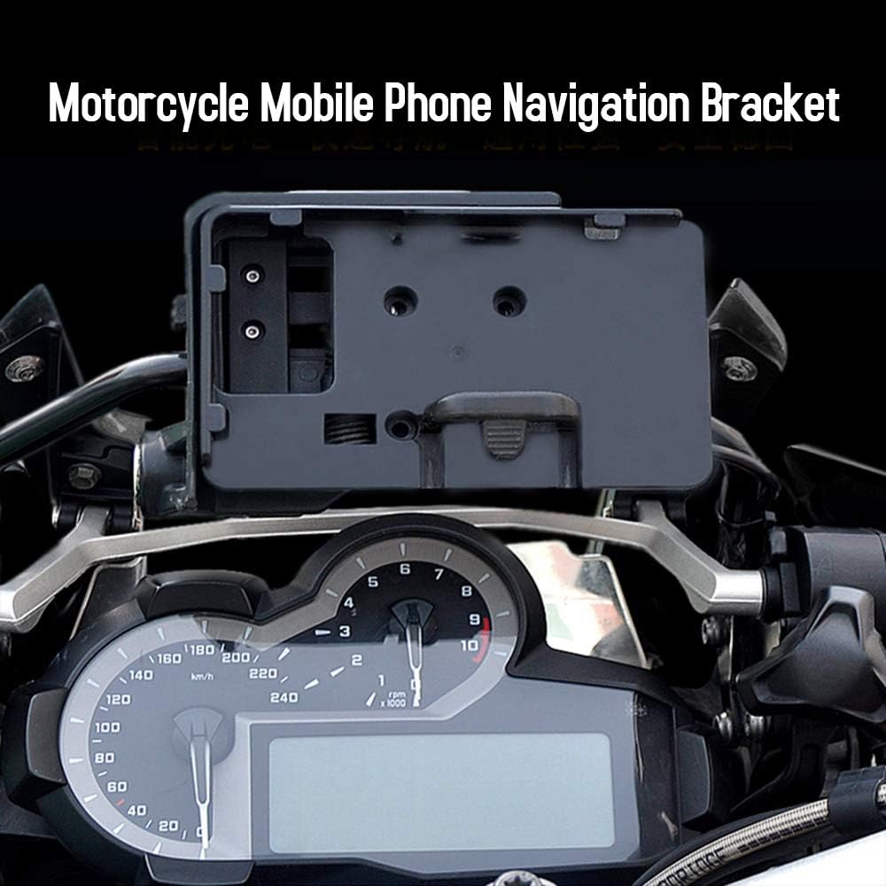 VISLONE Motorrad Handyhalterung, Handy-Navigationshalterung Zubehör mit USB-Ladegerät für BMW R1200G