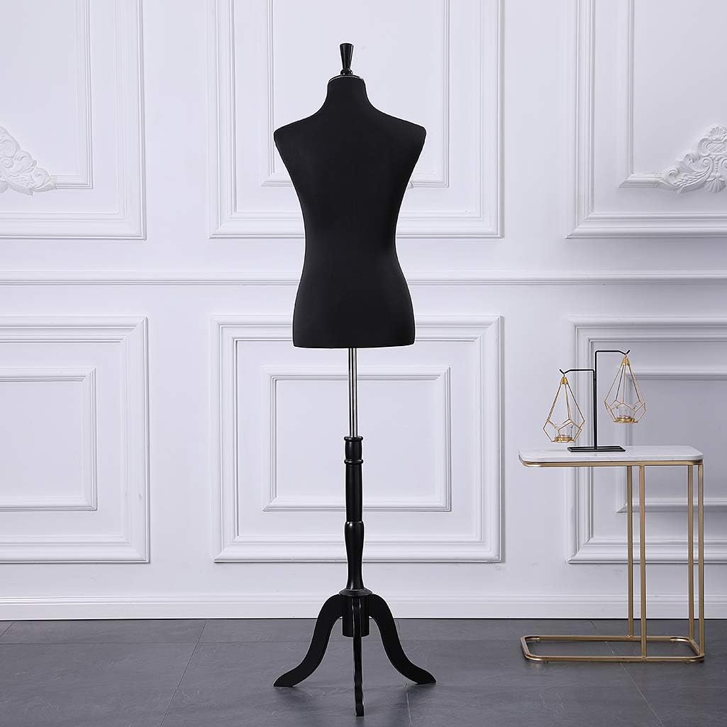 Schneiderpuppe Damenbüste Büste Torso Gr.36/38 | LW6020S-1 Schwarz, Schwarz