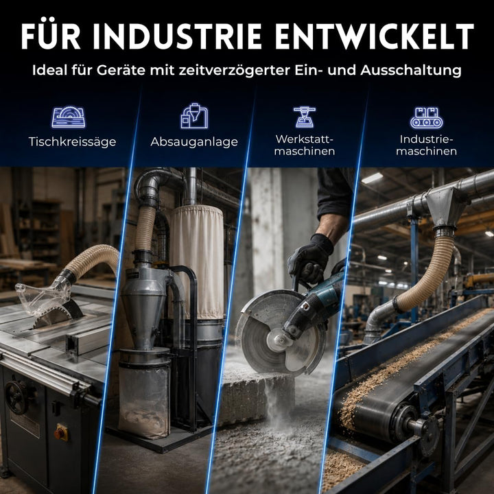 KlingerBorn Einschaltautomatik 3Ph-400V, mit CEE-Kragenstecker, Wahlschalter, einstellbare Verzugsze