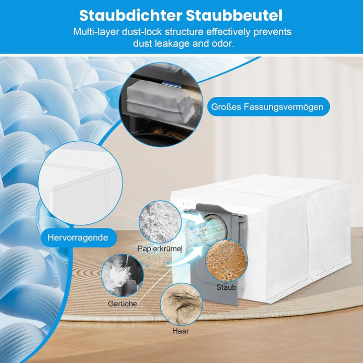 32 Stück Zubehör für Roborock S8 MaxV Ultra & S8 Max Ultra Saugroboter | 4 Hauptbürste, 6 Staubbeute