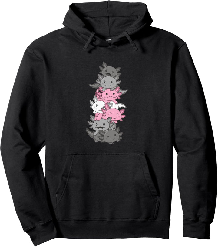 Demigirl Flagge Pride LGBTQ Axolotl Pullover Hoodie