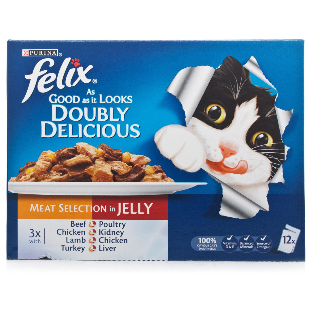 Felix So gut wie es aussieht gemischt Geschmack Katze Lebensmittel – doppelt Leckere Fleisch Wet – 4