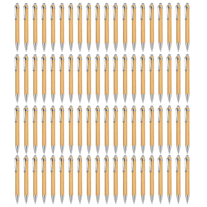 NIZEAMI 80 StüCk Kugelschreiber Stift Set Bambus Kugelschreiber Stift BüRo- & Schul Bedarf Stifte &
