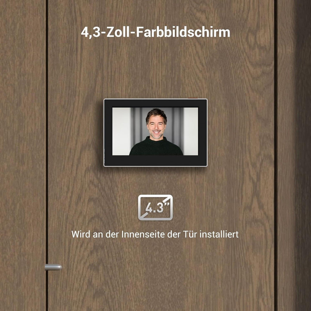 EZVIZ kabellose Türspion-Kamera mit 4,3 Zoll Farbbildschirm, 2MP Türklingel mit 2200mAh Akku und 146