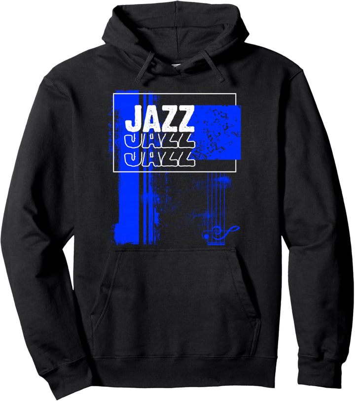 Jazzmusiker Blaue Noten Pullover Hoodie