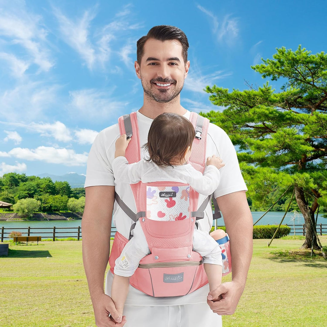 IULONEE Ergonomische Babytrage Baby-Tragetasche Neugeborene Babytrage Babybauchtrage Einfach Anzuzie