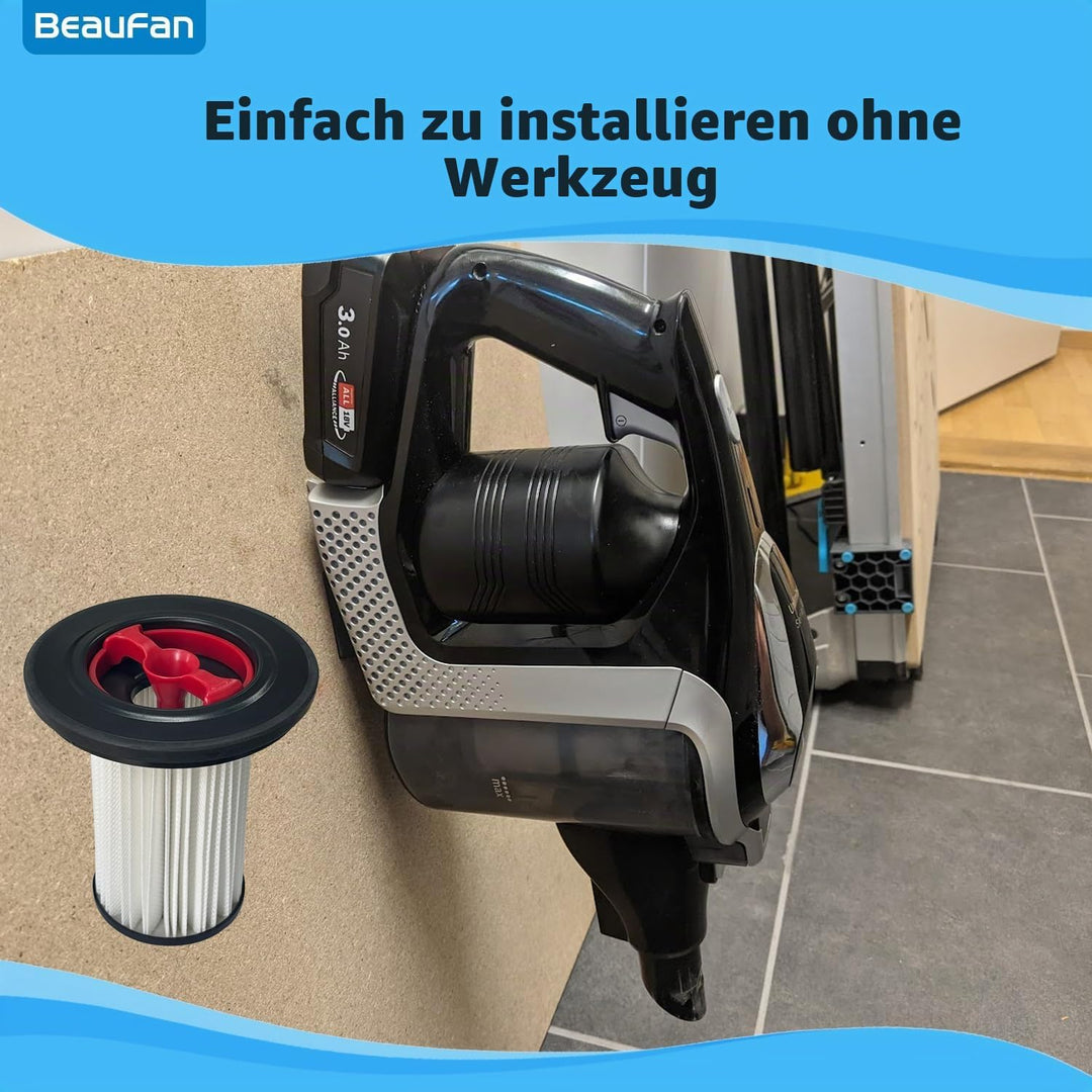 Packung mit 4 HEPA-Filtern und 1 Reinigungsbürste Filter passend kompatibel mit Bosch Unlimited Gen