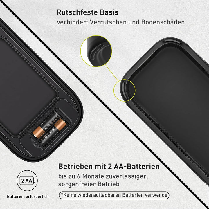 EKO Automatischer Badezimmer-Mülleimer mit Deckel, 10L Schlanker Sensor Abfalleimer, Wasserdichter B