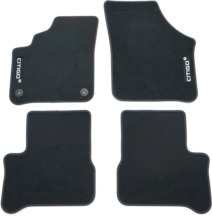 Skoda 1ST061404BB Fussmatten Stoffmatten 4X Textilfussmatten Premium Velours, schwarz, mit CITIGOe S