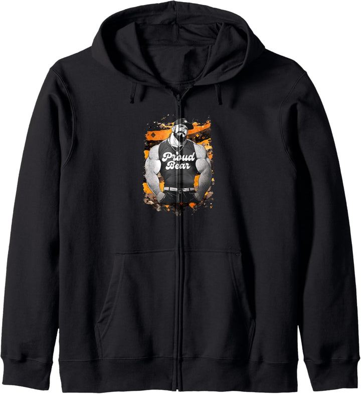 Gay Daddy Bear LGBTQ Cub & Bear Regenbogen-Pride-Flagge Kapuzenjacke