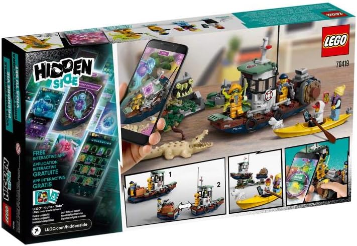 LEGO Hidden Side 70419 Zerstörtes Garnelenboot, Spielzeug für Kinder mit Augmented Reality Funktione