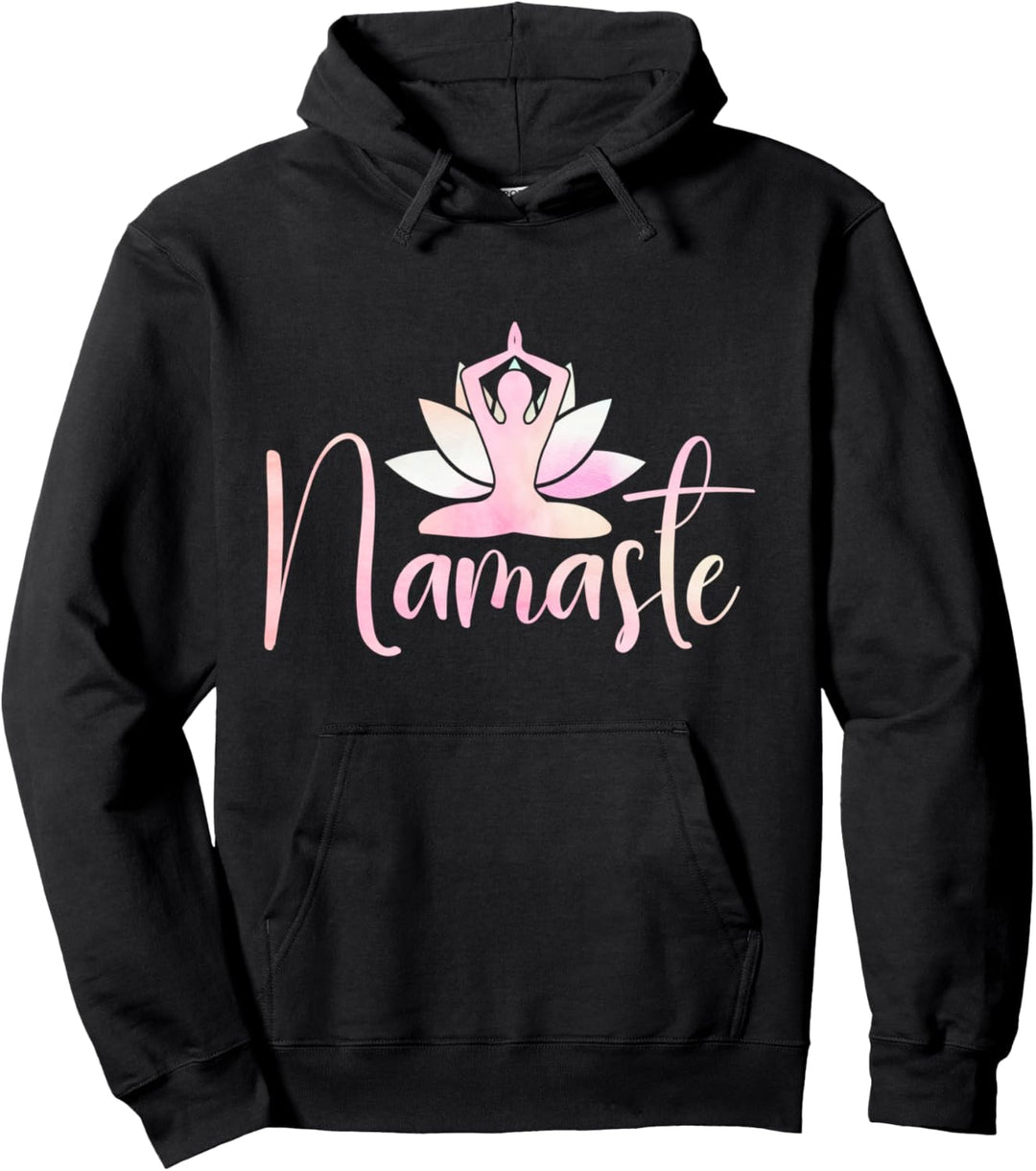 Namaste Lotus Flower Meditation Yoga Pullover Hoodie
