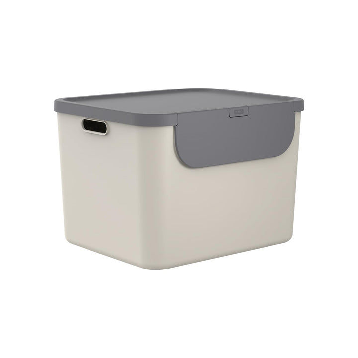 Rotho Albula Mülltrennungssystem 55l für die Küche, Kunststoff (PP) BPA-frei, 55l (52.3 x 40.5 x 34.