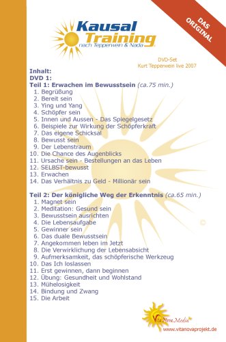 Kausal-Training - Ihr Bewusstsein erschafft Ihre Realität - Kurt Tepperwein live 2007 [3 DVDs], DVD
