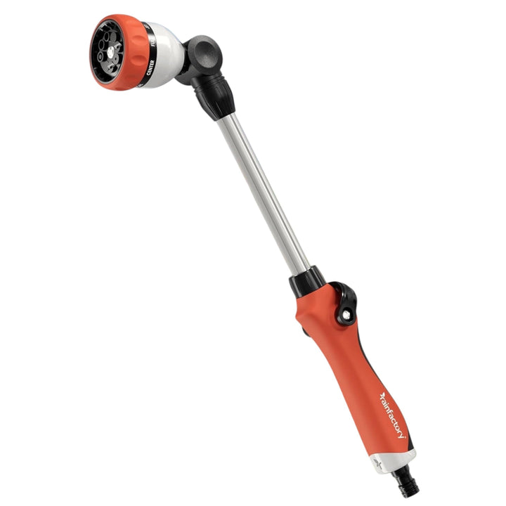 rainfactory Giessstab 45cm - Gartenbrause mit Stiel & 8 Sprühbildern - 180° drehbare Giesslanze mit