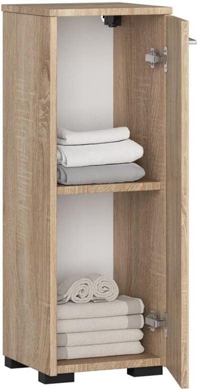 AKORD Stehender Badezimmerschrank schränke | Badezimmer kommode | FIN S30 eintürig | B30 x H82 x T30