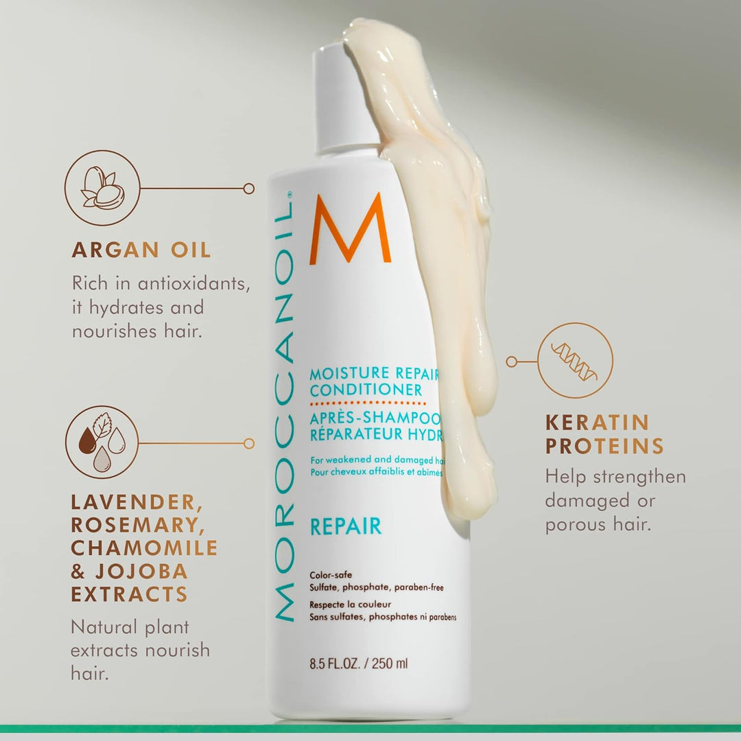 Moroccanoil Regenerierender Conditioner 250 ml (1er Pack) Bundle mit Extra Volumen Shampoo, 250 ml (
