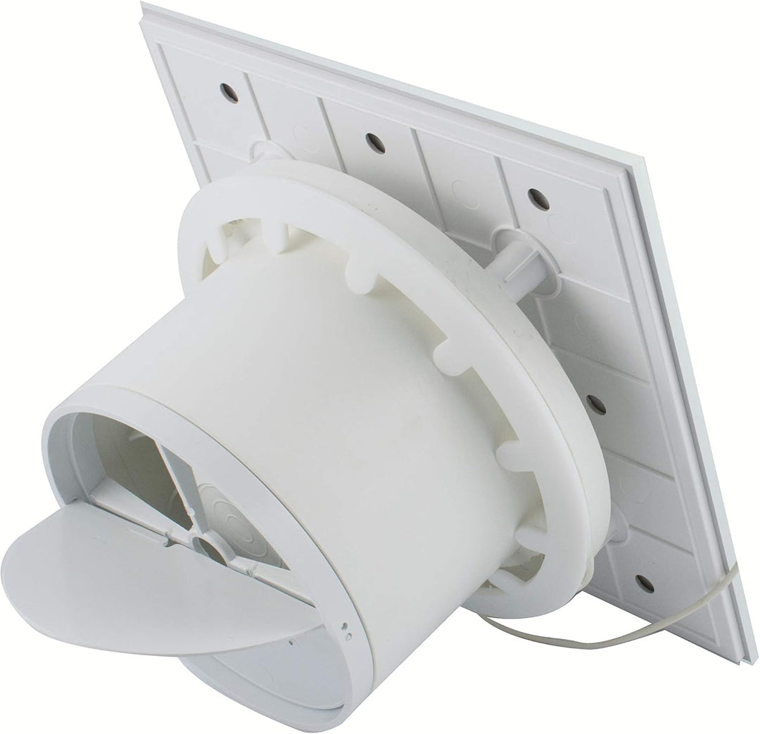 MMVG Ventilator/Lüfter Badlüfter mit integrierte Rückschlagklappe Glasfront stark 105 m³/h sehr leis