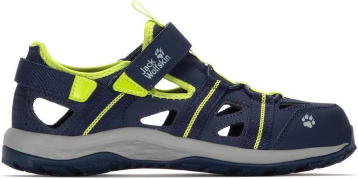 Jack Wolfskin Unisex Kinder Sun Climber K Sandale 31 EU Blue Lime, 31 EU Blue Lime