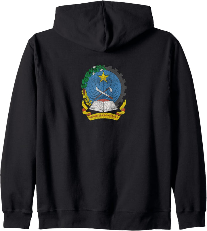 The Coat of Arms of Angola, distressed Kapuzenjacke