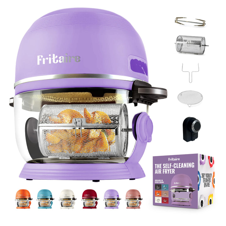 Fritaire ungiftig Air Fryer - 4,8 L Glasschale mit 360º Sieb, selbstreinigend, 200ºC Vortex für glei