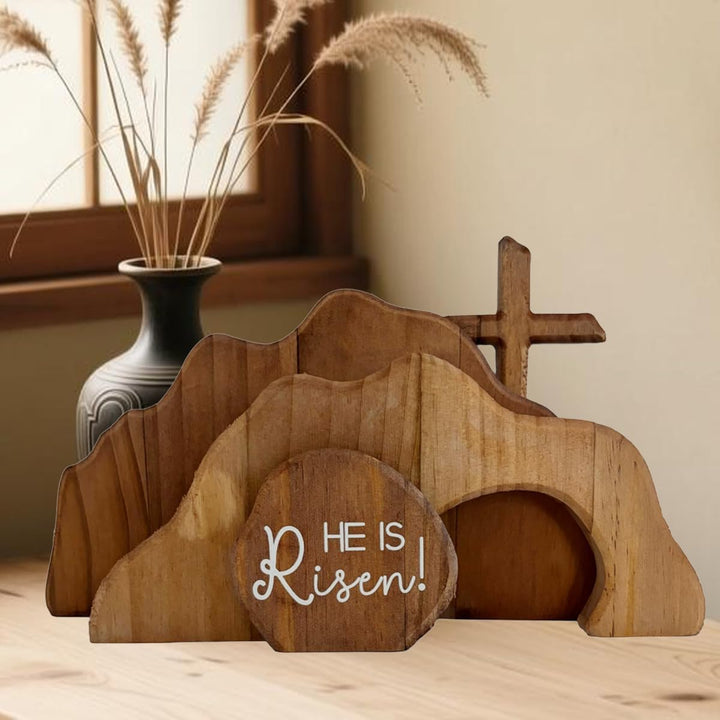 Ostern Deko Osterkrippe Osterdeko Holz Jesus Figur Christliche Easter Decoration Erzgebirge Holzkuns