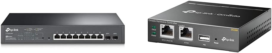 TP-Link TL-SG2210MP 8 Port Gigabit Smart PoE Switch mit 2 SFP-Slots & OC200 Omada Hybrid PoE Hardwar