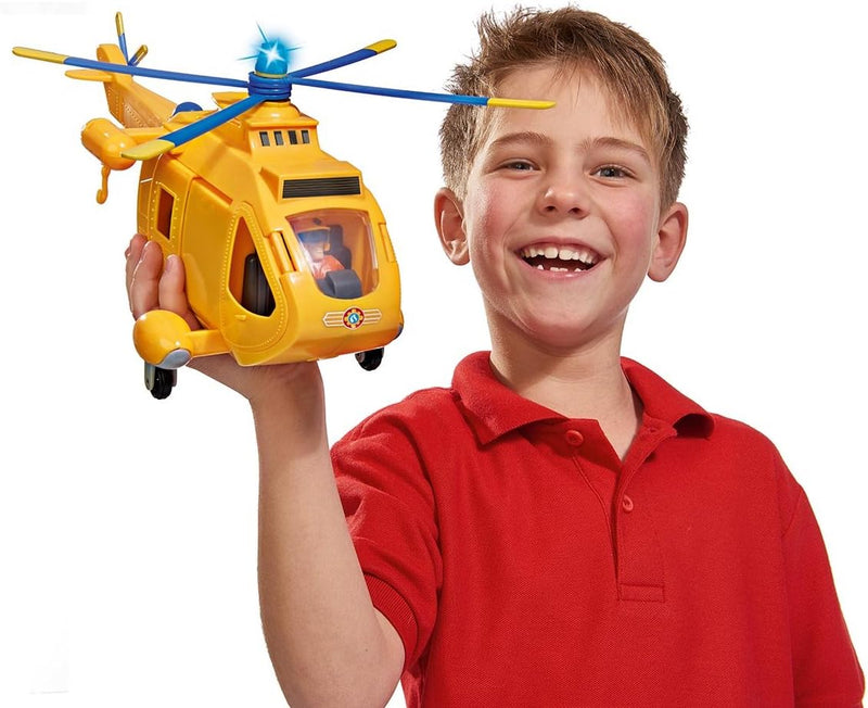 Simba 109251002 - Feuerwehrmann Sam Hubschrauber Wallaby II (34 cm, 6 Sitzplätze) für Kinder ab 3 Ja