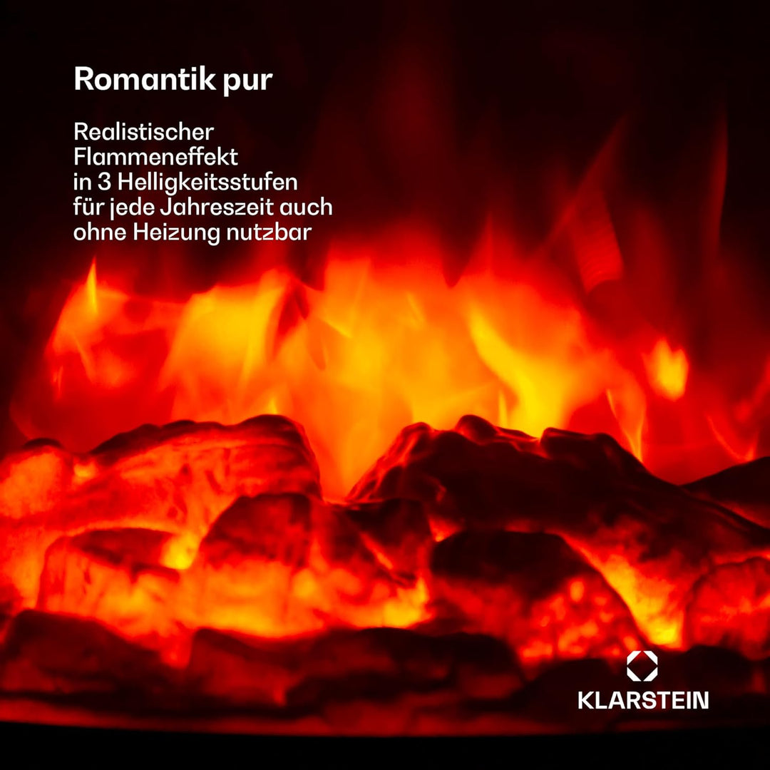 Klarstein Elektrokamin, Elektro Heizungen für Wohnzimmer & Innenräume, Elektrischer Kamin mit LED Fl