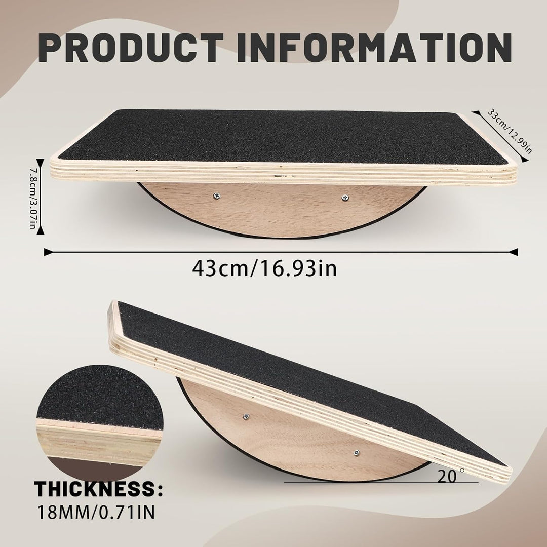 Balance Board, Wackelbrett Physio, Gleichgewichtstrainer, für physikalische Therapie Stehpult Kern S