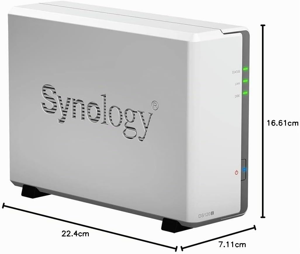 Synology DS120j 1 Bay Desktop NAS Enclosure, Black