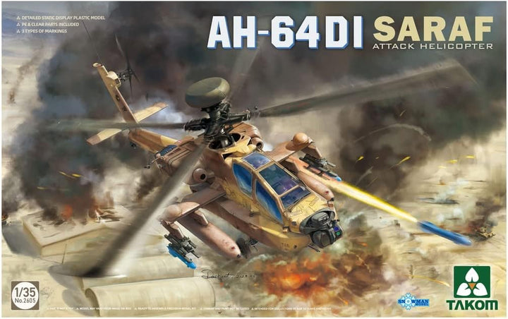 TAKOM 2605 AH-64DI SARAF Attack Helicopter amerikanischer Kampfhubschrauber Massstab 1:35 Modellbau