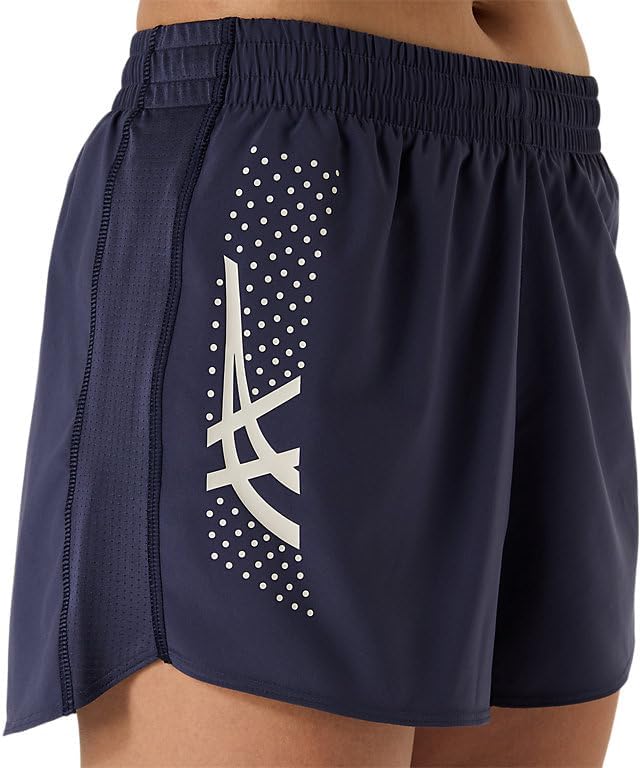 ASICS Icon 4in Short Damen Damen XL Indigo-nebel, XL Indigo-nebel