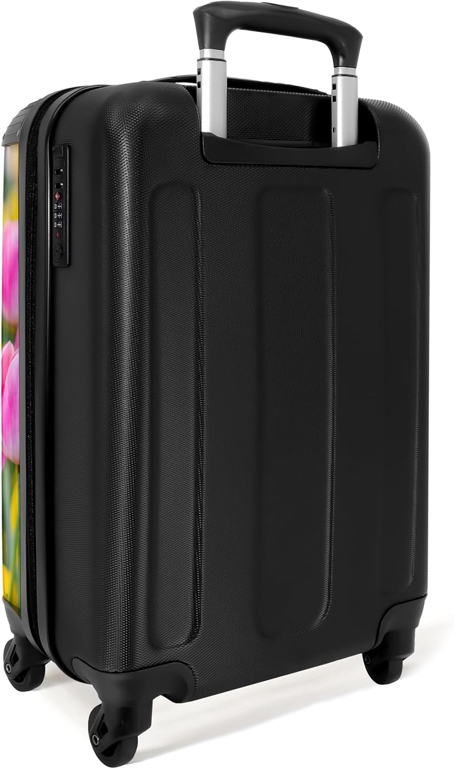 NoBoringSuitcases.com® Koffer Handgepäck Trolley Rollkoffer Kleine Reisekoffer mit 4 Rollen - Blumen