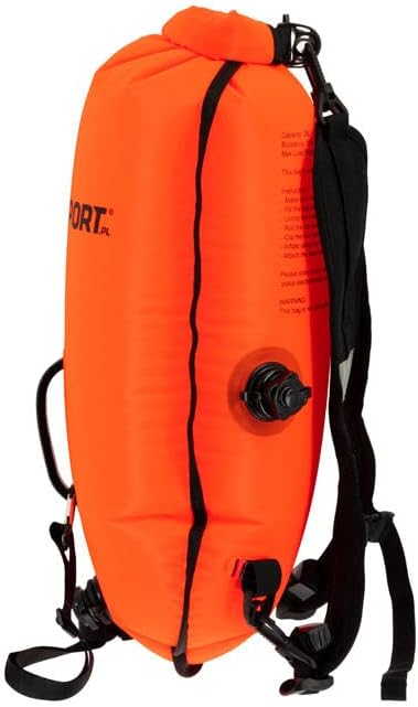SAFE4SPORT RunSwimmer - Aufblasbare Sicherheitsboje zum Schwimmen und 3in1 Rucksack - Grosse Boje mi