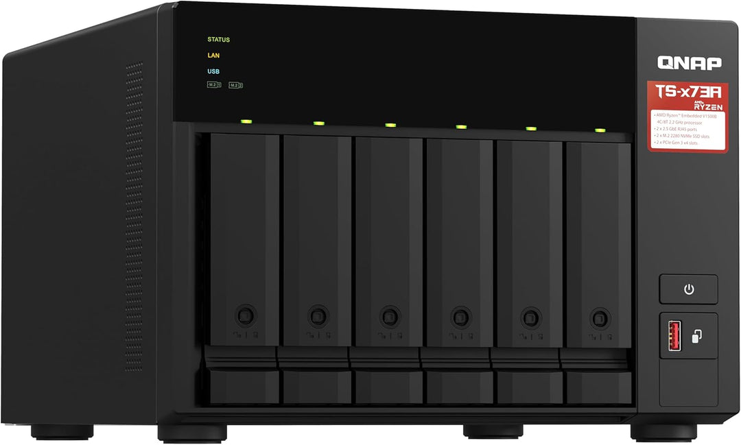 Qnap NAS + Switch Bundle QNAP TS-673A + QSW-1105-5T | Upgrade to 2,5GbE Networking, 6-Bay 3,5"/2,5"-