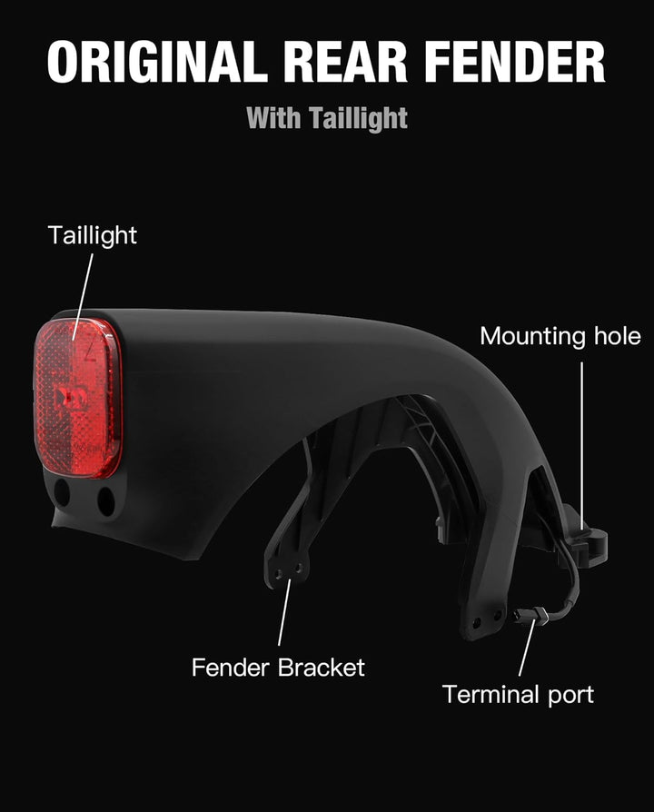 Heckfender mit Rücklicht kompatibel mit Segway Ninebot Max G3 G3D G3E Kicksoter Fender hinten Fender