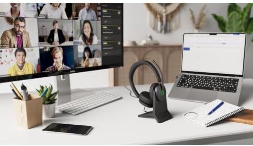Yealink BH74 Kabelloses Headset mit Ständer, 6-Mikrofon-Hybrid-ANC, Teams Premium Open Office-Zertif