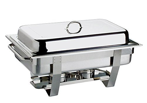 SET 2 x Chafing Dish 9L. Edelstahl inkl. 2 x GN 1/1 Speisewärmer Warmhaltegerät