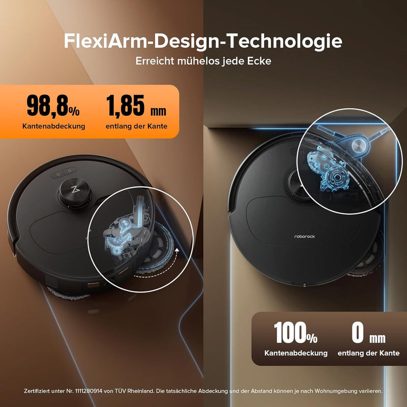 roborock Qrevo Master Saugroboter mit Wischfunktion&Hebarem Wischmopp, FlexiArm Design™, HyperForce®