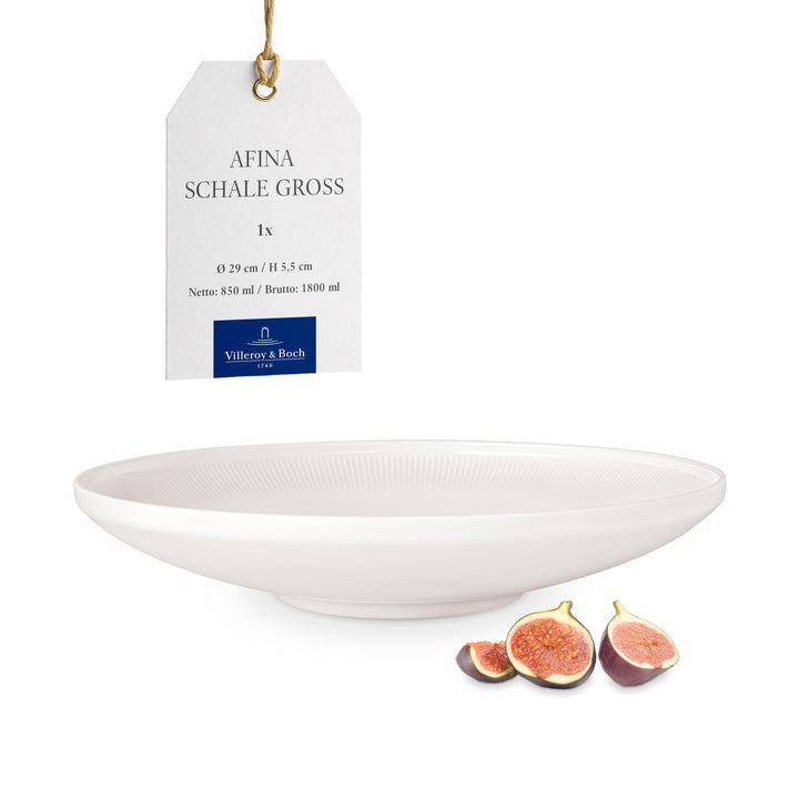 Villeroy & Boch – Afina Suppenteller Gross Weiss, Spülmaschinenfest, Mikrowellensicher, Teller, Gesc