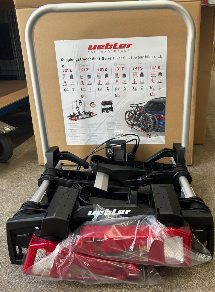 Uebler i21z Fahrradträger AHK 90Grad mit Zahnband für 2 Räder/Ebikes