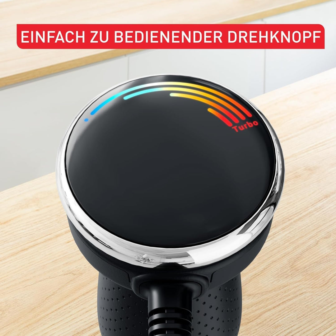 Tefal Quickchef+ 2-in-1 Stabmixer und Zerkleinerer, 1000 W, intuitive Geschwindigkeitsregelung, Turb