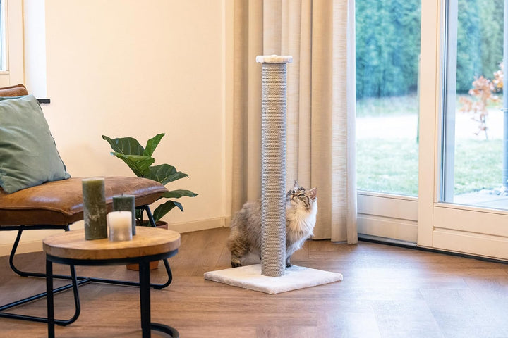 Beeztees 408815 Kratzbaum Figo XL L: 40 cm B: 40 cm H: 90 cm grau, L: 40 cm B: 40 cm H: 90 cm grau