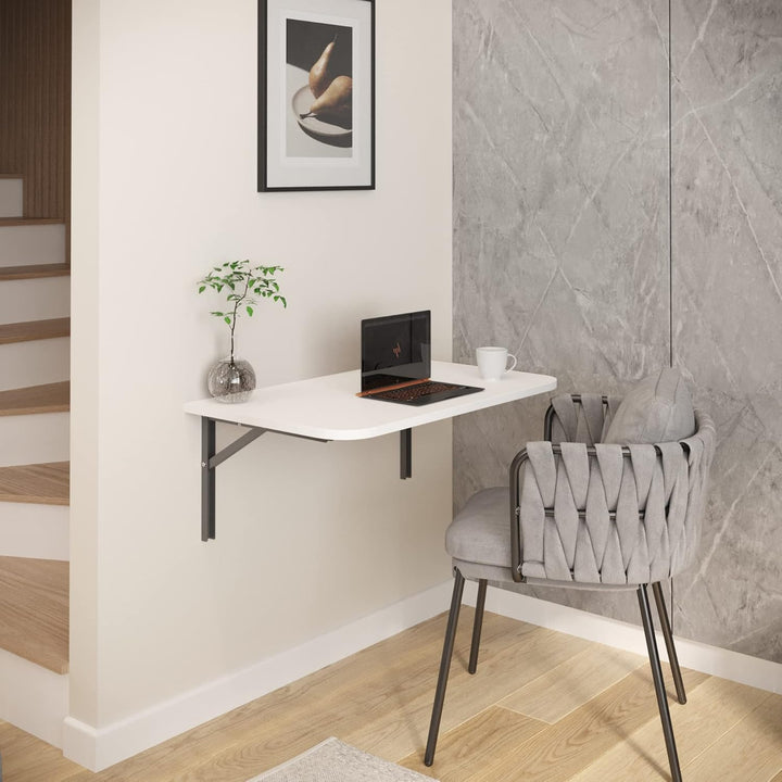 AKKE Klapptisch Wandklapptisch Esstisch - Klappbar Faltbar Platzsparend - Abgerundete Ecken - 60cm x
