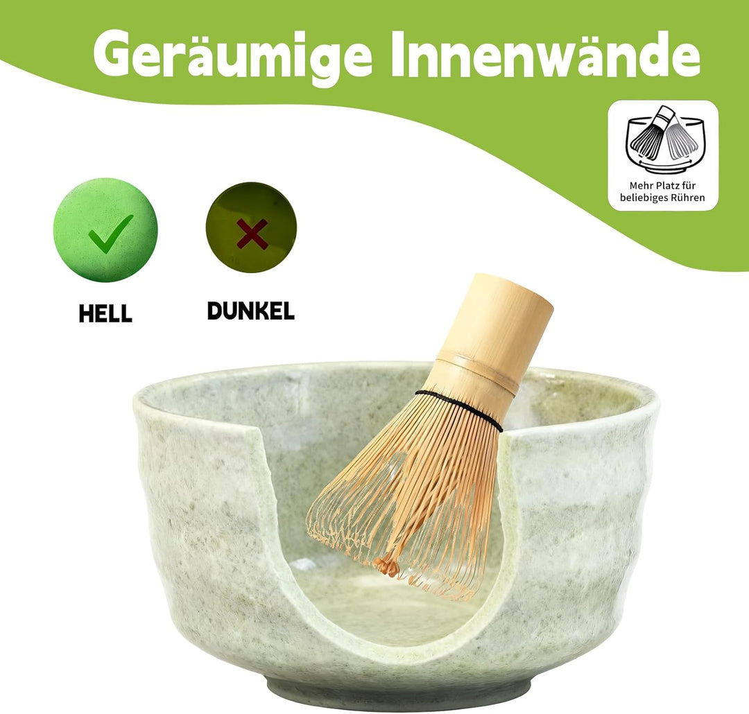 Matcha Set| Matcha Besen|Matcha Tea Set | Matcha Schale| Matcha Whisk,Schaufel, Sieb, Matcha-Besenha