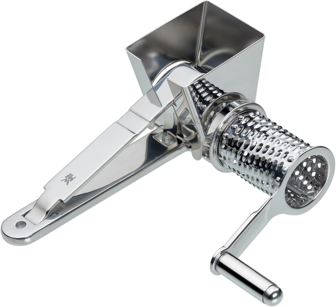 WMF Gourmet Parmesanreibe Kurbel 18 cm, Parmesanmühle, Käsereibe mit Kurbel, Edelstahl, spülmaschine