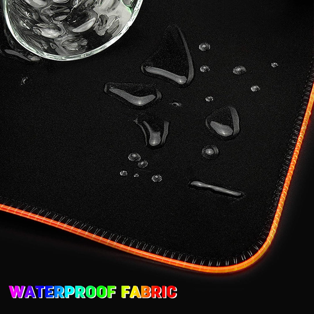 DORRISO RGB Gaming Mauspad 900x400x3mm XXL RGB LED Schreibtischunterlage Grosse Mousepad Wasserdicht